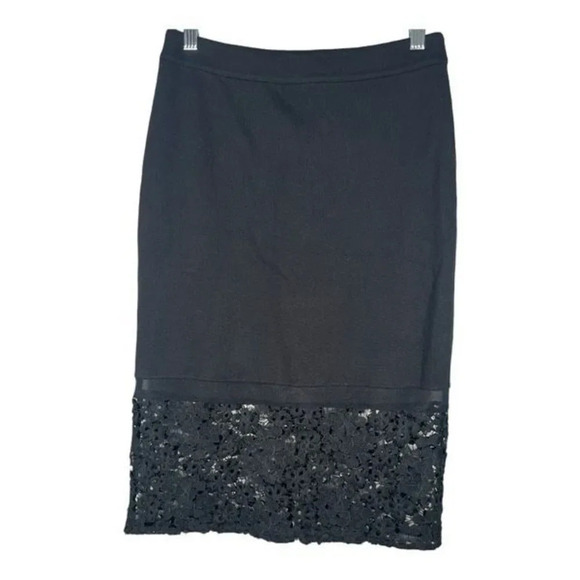 NWT French Connection Women's Black Delos Lucky Layer Pencil Skirt Size … - Picture 1 of 6